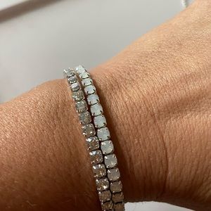 Crystal stretchy bracelet, set of 2